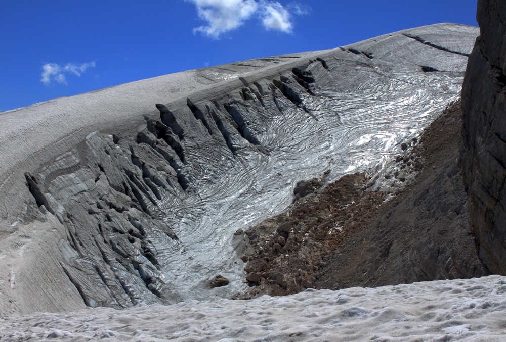 Narben im Gletscher