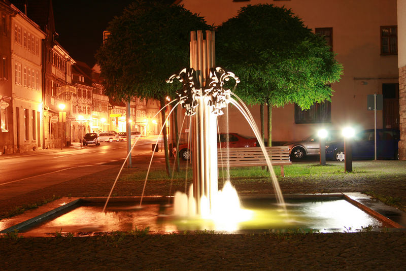 Narrenbrunnen mit Blick auf der Markt