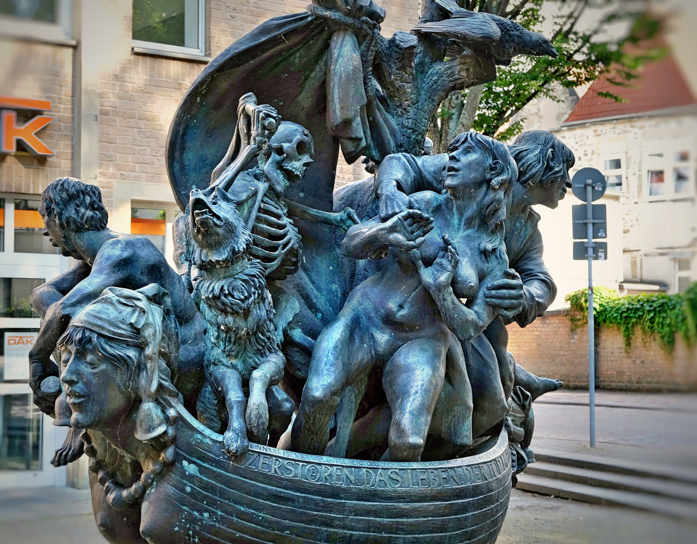 Narrenschiffbrunnen in Hameln