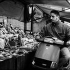 Narrow passage between the market stalls