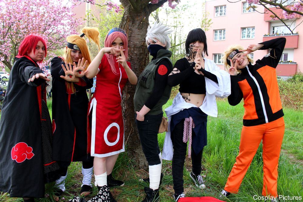 Naruto, Akazuki, Kakashi, Sasuke, Sakura