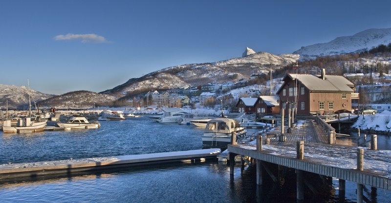 Narvik - Yacht Hafen in Februar