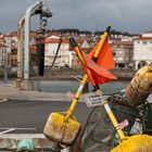 nasas en el muelle de luanco