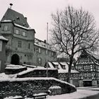 Nassauische Burg im Bereich des Torbogengebäudes am König-Adolf-Platz und Himmelsgasse - Idstein