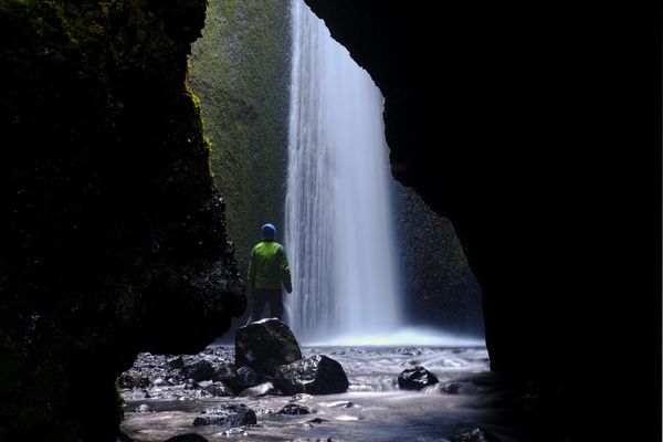 Náthúsagil Wasserfall am Ende