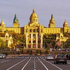 Nationaler Palast auf montjuischer Hügel in Barcelona 