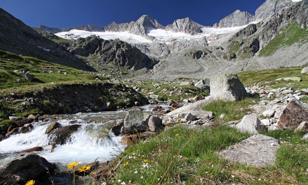 Nationalpark Hohe Tauern - die Richterhütte vor dem Rainbachkees