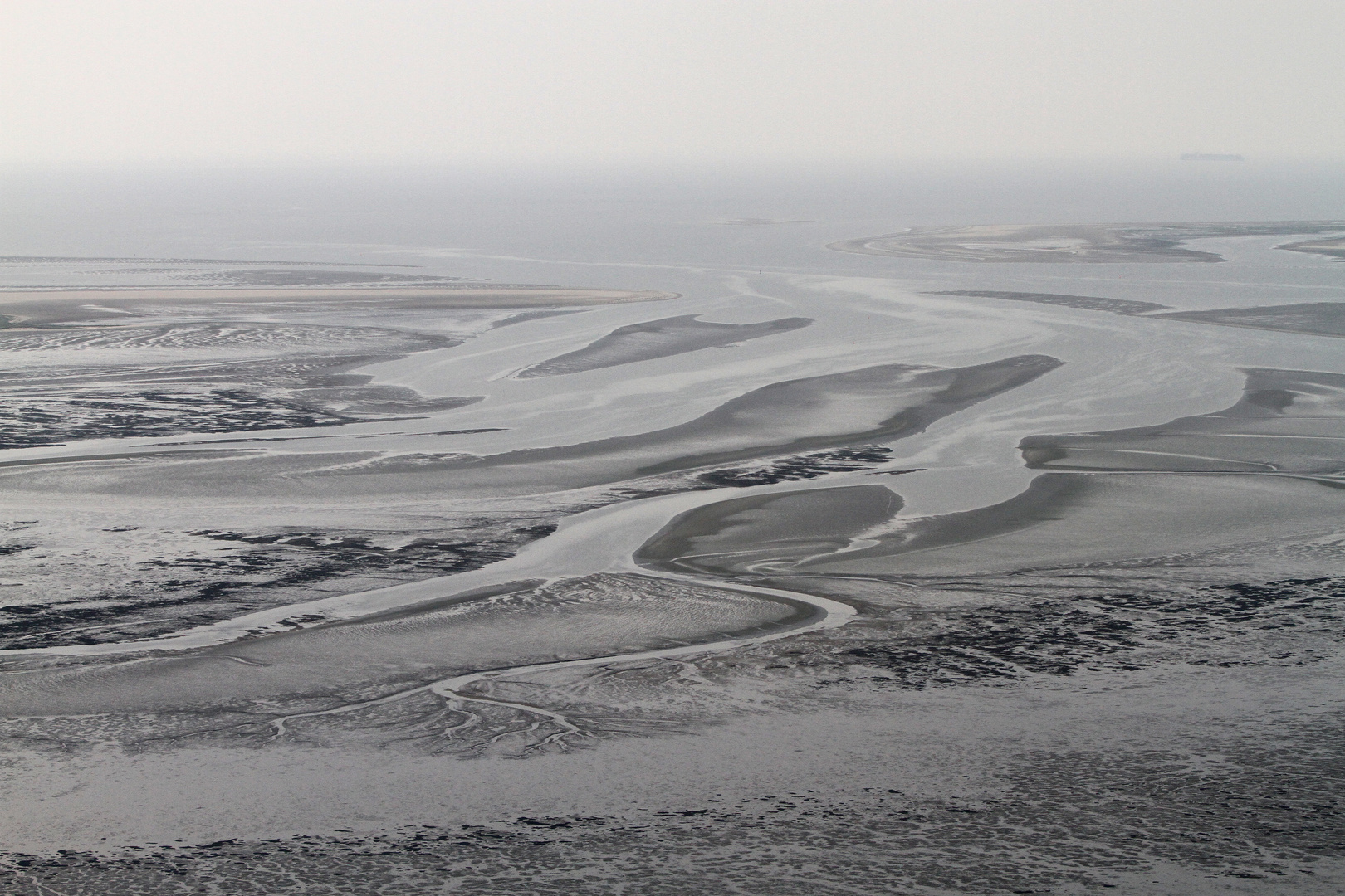 Nationalpark Niedersächsisches Wattenmeer, von oben gesehen