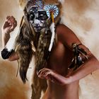 NATIVE AMERICAN HEADDRESS COYOTE