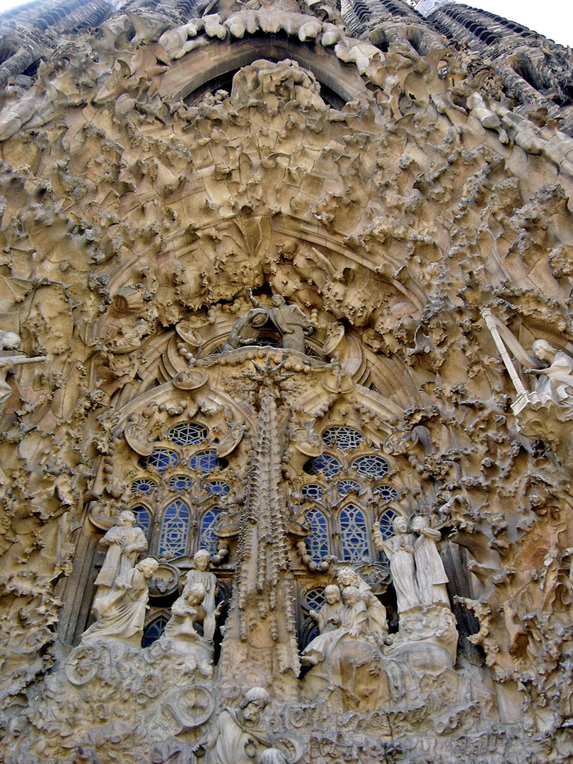 Nativity Façade of the Sagrada Família by Antoni Gaudí, Barcelona, Detail IV
