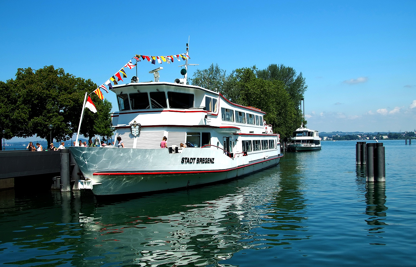 Natürlich lag auch die "Stadt Bregenz" ...