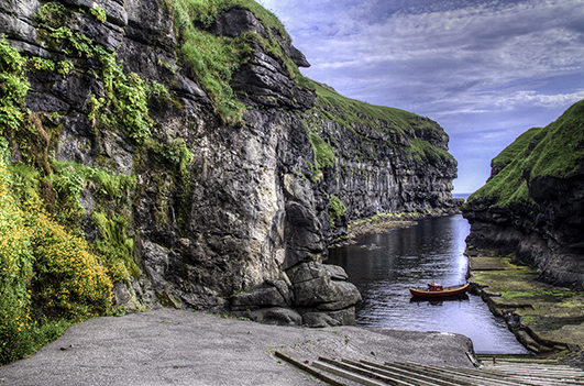 natürlicher Hafen_Gjógv_Insel Eysturoy