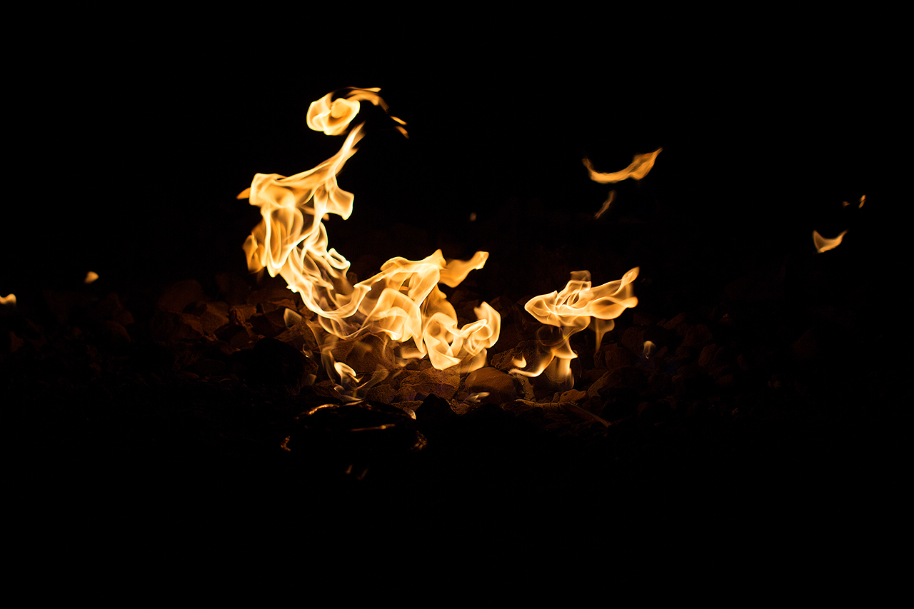 Natürliches Feuer in Taiwan - Kenting