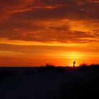 natürliches Licht ist am wärmsten, Sonnendusche in den Dünen