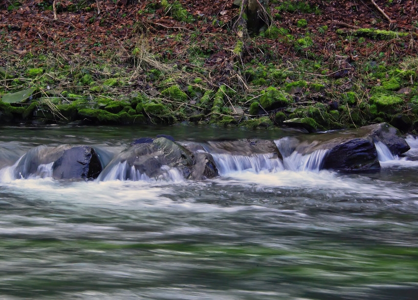 Natürliches Wehr in der Ruhr