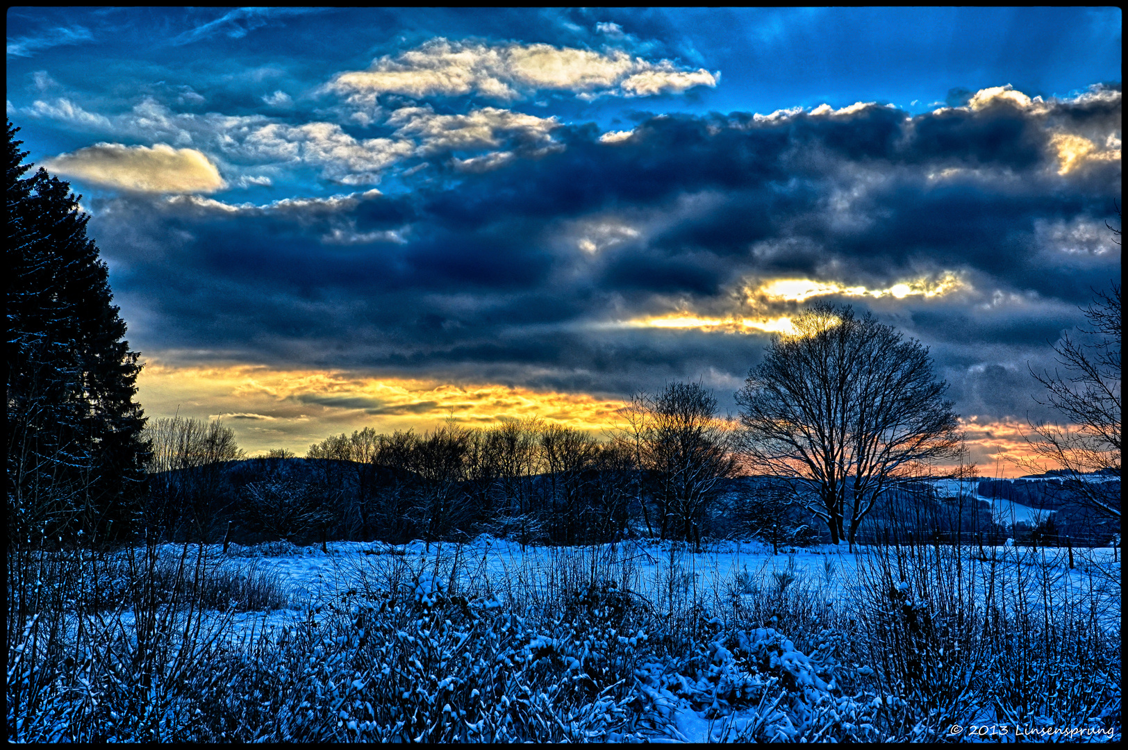 Natur - Blauer Sonnenuntergang