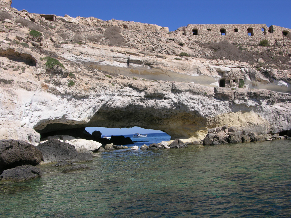 Natural gallery in Lampedusa