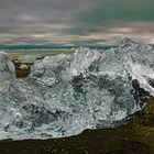 Natural ice sculpture on the Diamond Beach