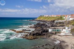 Naturbadestrand Corpo Santo der Stadt Vila Franca do Campo