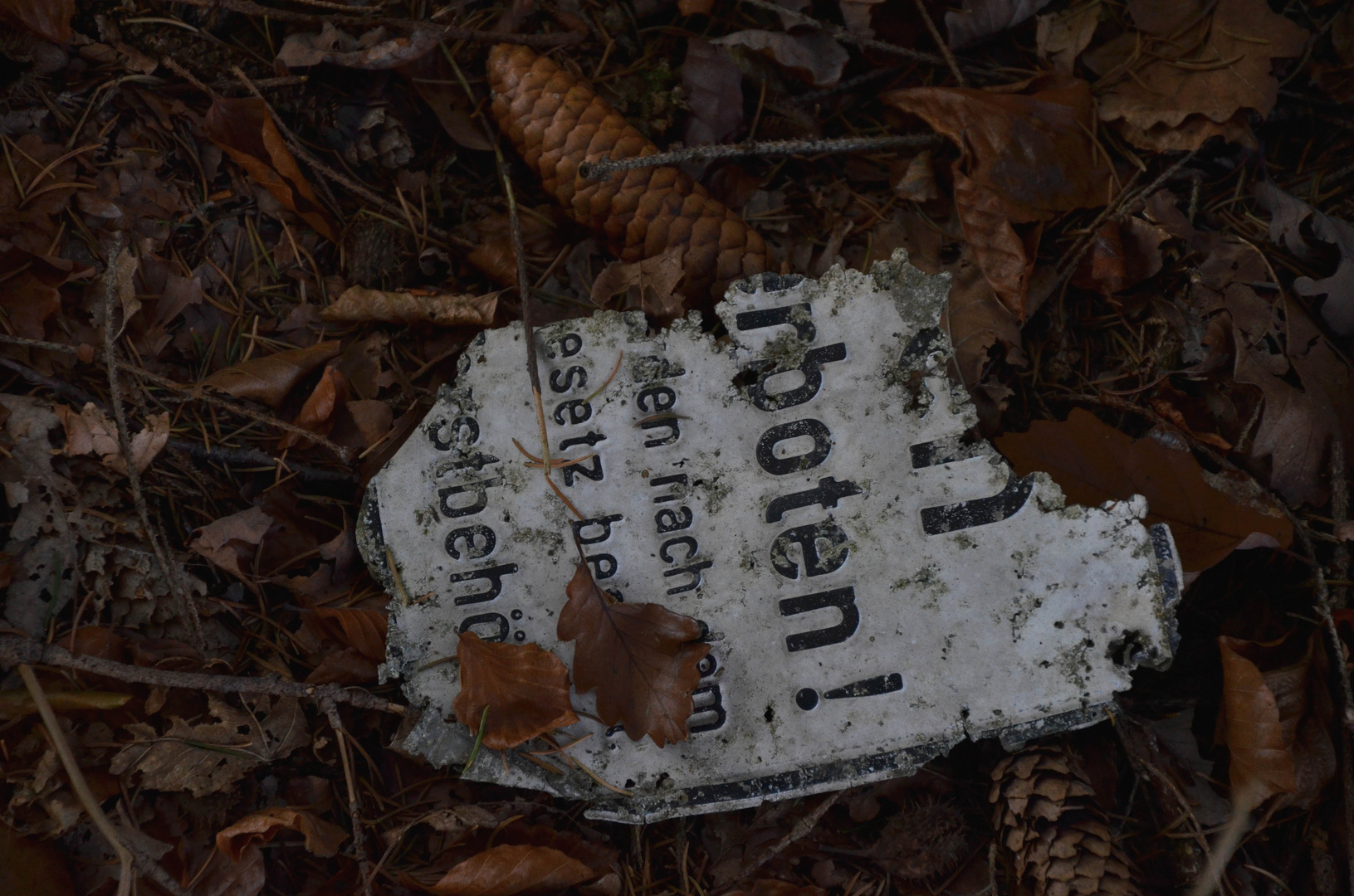 Nature forbids --- Old property sign