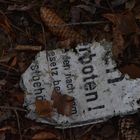 Nature forbids --- Old property sign