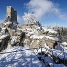 Naturpark Steinwald im Winter auf der "Burgruine Weissenstein"