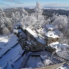 Naturpark Steinwald im Winter auf der "Burgruine Weissenstein"