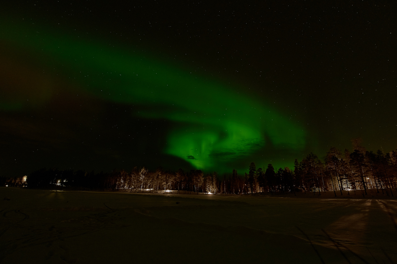 Naturschauspiel Polarlicht Finnland Luosto