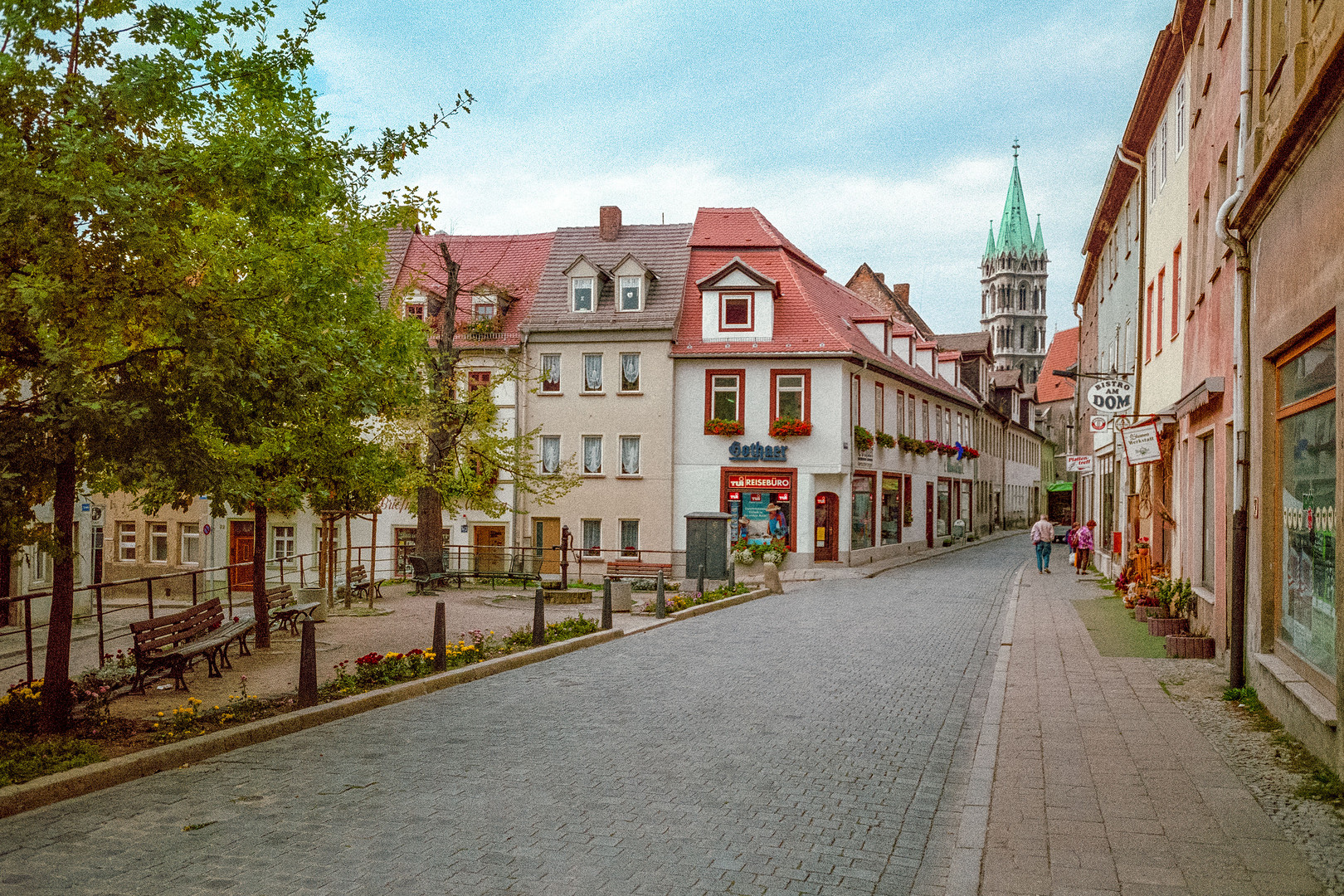 Naumburg / Saale Blick vom Steinweg auf den Dom Analoge Fotografie
