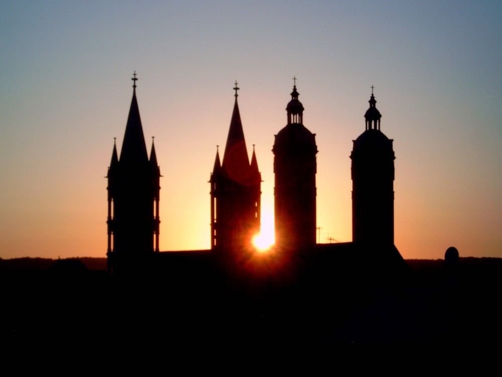 Naumburger Dom bei Sonnenuntergang