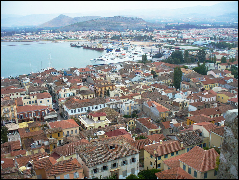 Nauplia - Blick auf die Bucht von der mittleren Festung