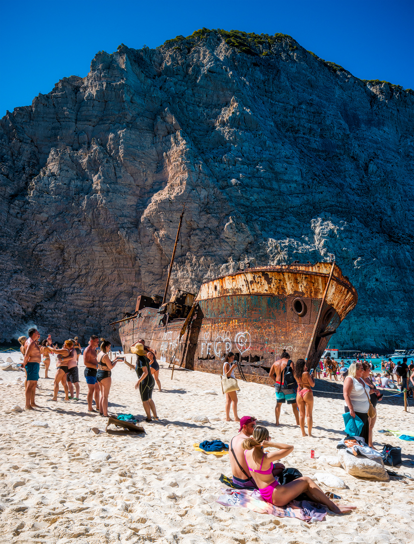 Navagio Beach mit Schiffswrack