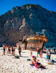 Navagio Beach mit Schiffswrack