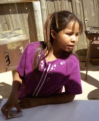 Navajo girl , Chaco Canyon , New Mexico