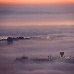 nave Costa nella nebbia a Trieste