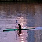 navegando en el atardecer