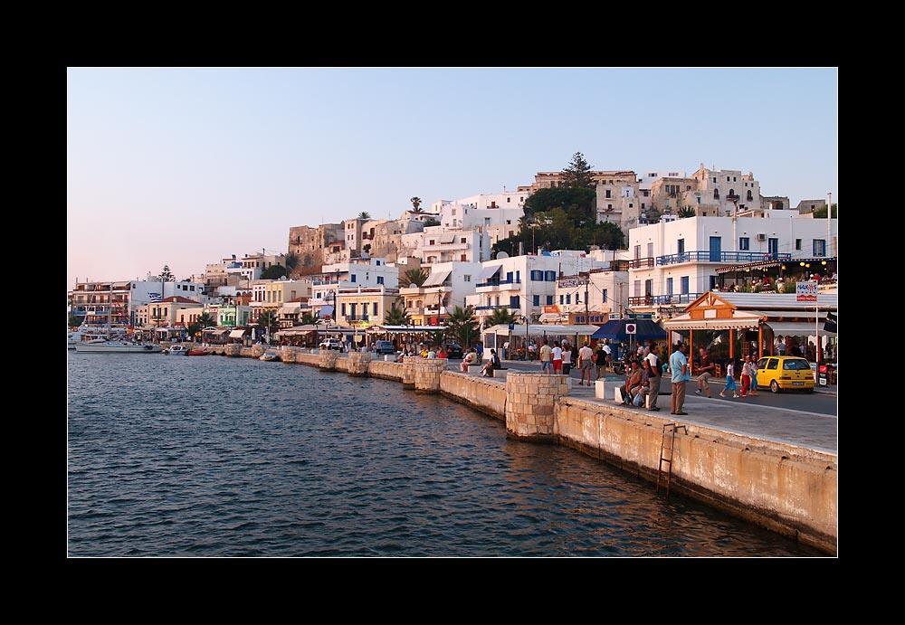 Naxos-Chora im frühen Abendlicht