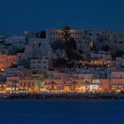 Naxos city by night