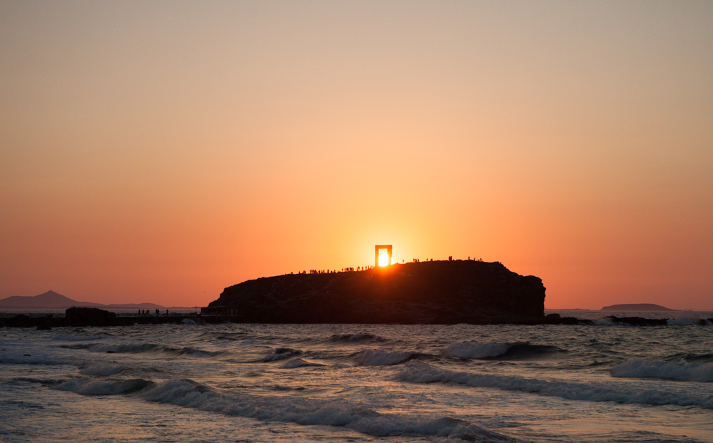 Naxos Gate at Sunset