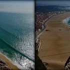 Nazare Möwe über Abgrund (3D-X-View)