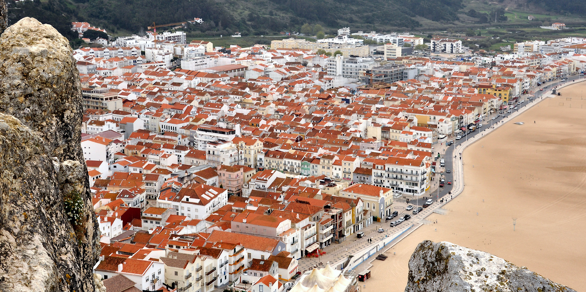 Nazaré von Sítio aus betrachtet 