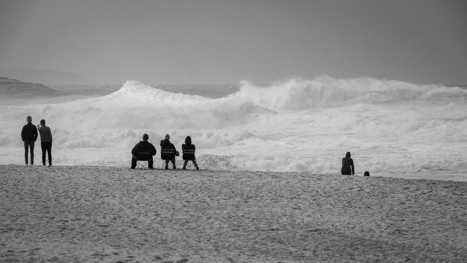 Nazare Wellen unter Beobachtung