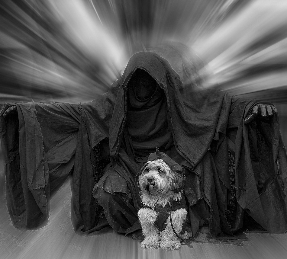 Nazgul mit seinem Hund "Piet"