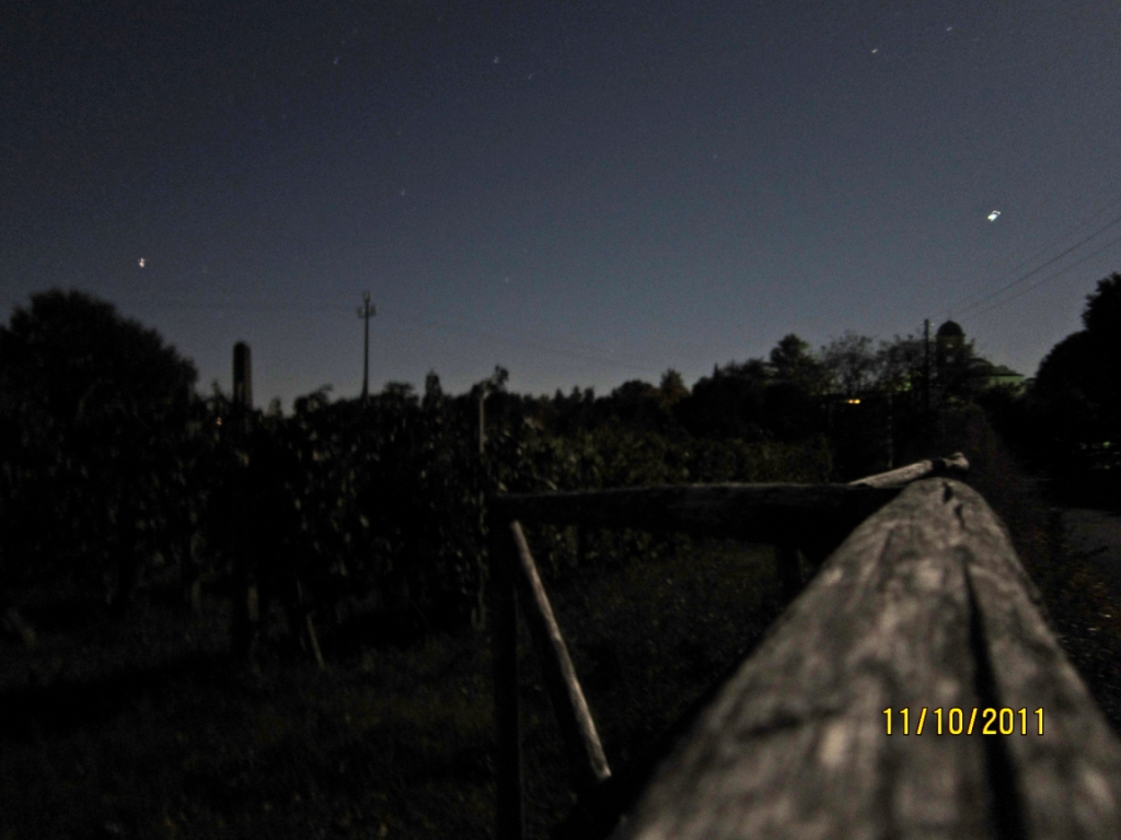 near olinfield at night