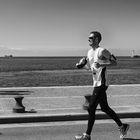 Near the finish line of the Marathon. Sea front of Thessaloniki, Macedonia, Greece.