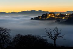 Nebbia di sera, di foto miniera