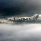 Nebbia sul Reno vista da Vaierana (BO)