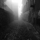 nebbia tra le vie di città alta (BG)