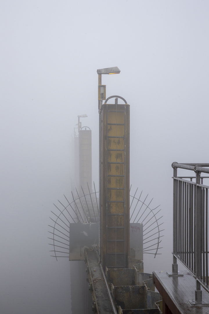 Nebel am 1. Tag des Jahres 2020 am Land's End in Bremen