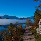 Nebel am Altausseersee - Im Hintergrund der Dachstein-Gletscher